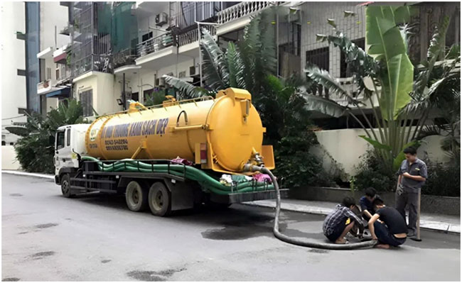 Quy trình hút bể phốt tại Thái Nguyên diễn ra theo trình tự.