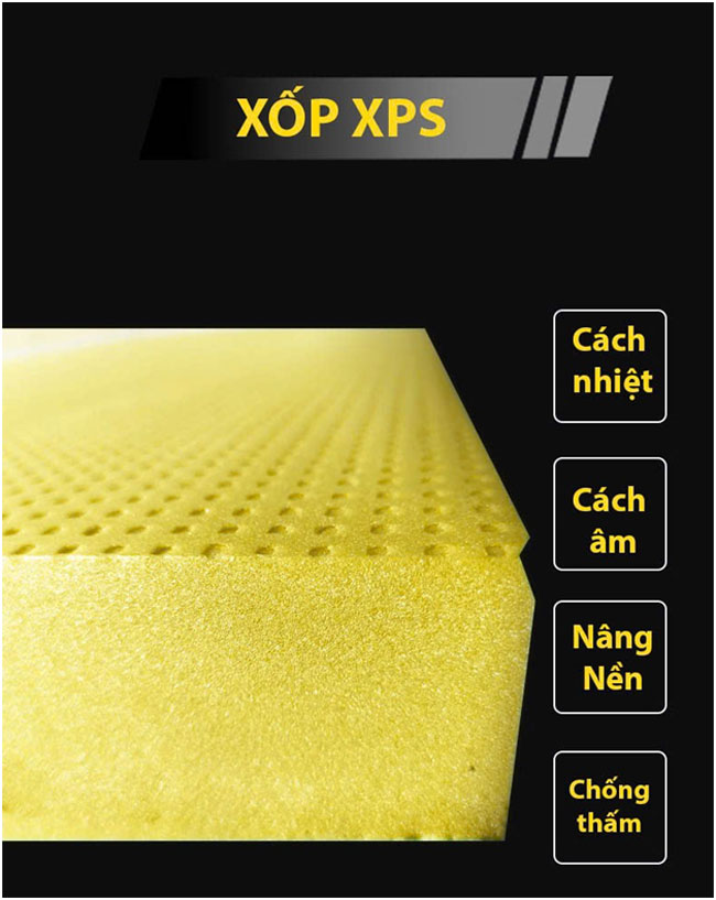 Xốp XPS làm bằng polystyrene được sản xuất bằng cách ép đùn.