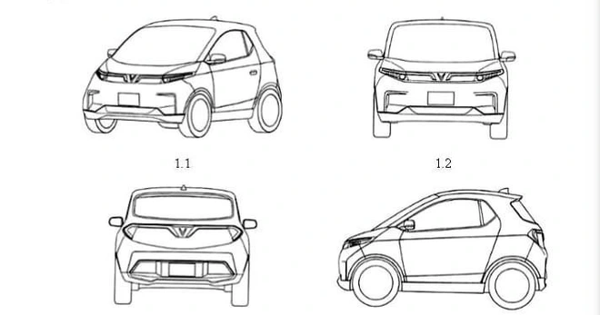 Đăng ký kiểu dáng công nghiệp cho mẫu xe siêu nhỏ mới của VinFast. Ảnh: HL.