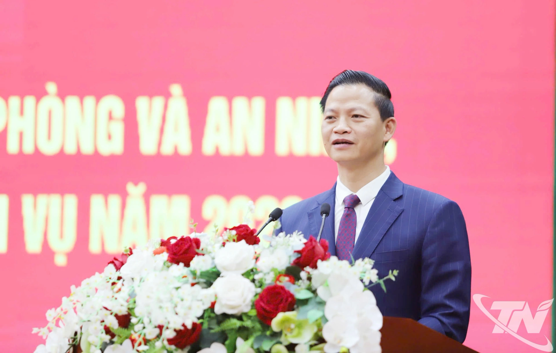 Đồng chí Chủ tịch UBND tỉnh Vương Quốc Tuấn phát biểu chỉ đạo tại Hội nghị.