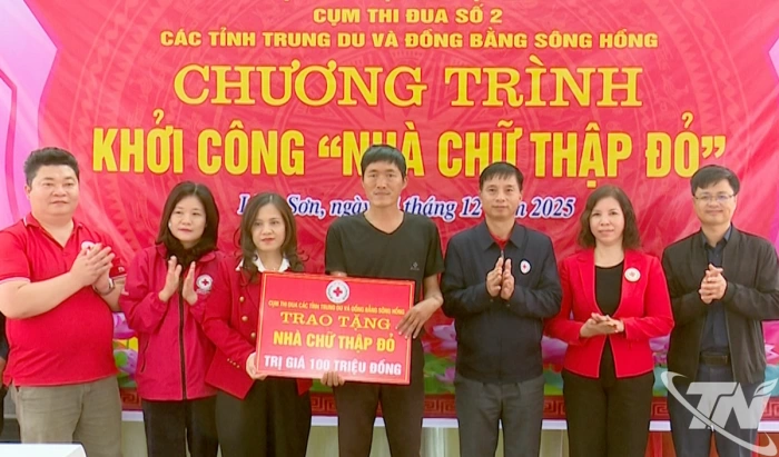 Khởi công xây dựng 'Nhà Chữ thập đỏ' cho hộ khó khăn ở phường Linh Sơn