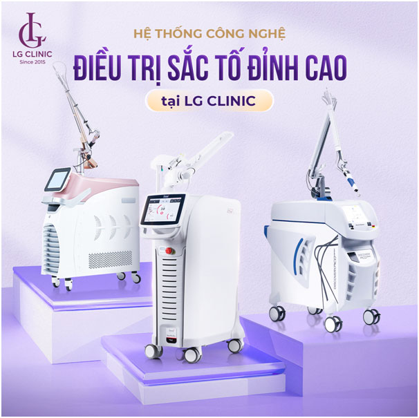 LG Clinic sở hữu hàng loạt máy móc thiết bị laser hiện đại trong điều trị sắc tố da.