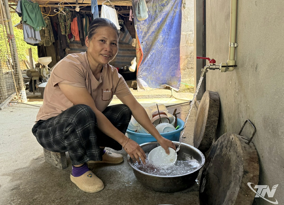 Nhờ Chương trình 1719, người dân xã Cường Lợi (Thái Nguyên) có nguồn nước sạch ổn định cho sinh hoạt hằng ngày.