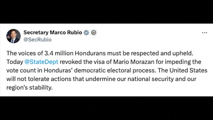 Mỹ từ chối và thu hồi thị thực các quan chức bầu cử Honduras