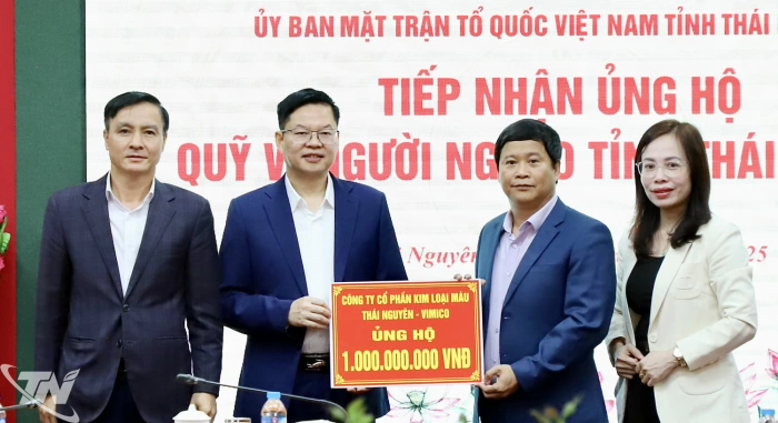 Công ty Cổ phần Kim loại màu Thái Nguyên ủng hộ 1 tỷ đồng 'Tết vì người nghèo'