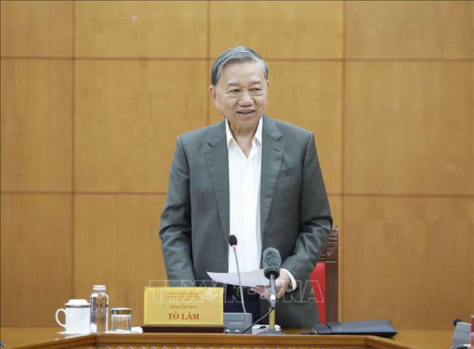 Tổng Bí thư Tô Lâm phát biểu. Ảnh: Thống Nhất/TTXVN
