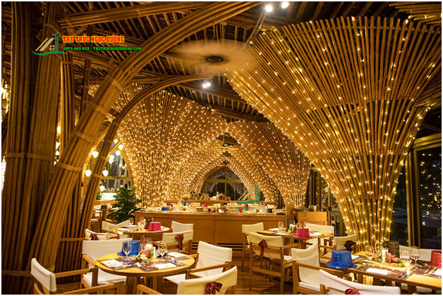 Kết cấu kiến trúc nhà tre đẹp và đẳng cấp cho không gian nhà hàng