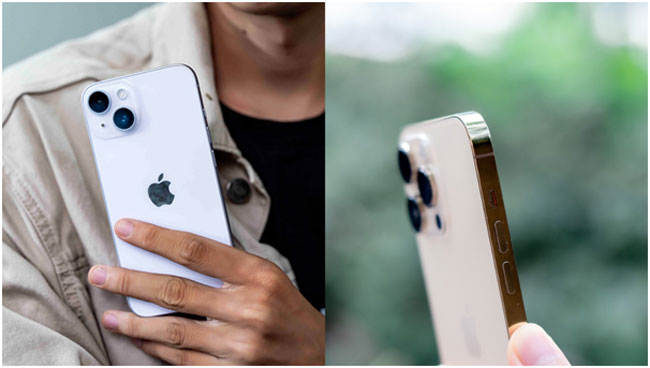 Khác biệt trong chất liệu của hai dòng máy.