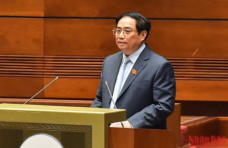 Thủ tướng Chính phủ Phạm Minh Chính phát biểu tại phiên họp.