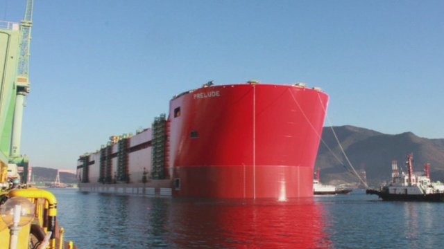 Hạ thủy tàu lớn nhất thế giới ở Hàn Quốc