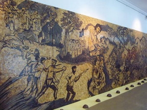 Triển lãm tranh gáo dừa “Anh hùng Điện Biên”