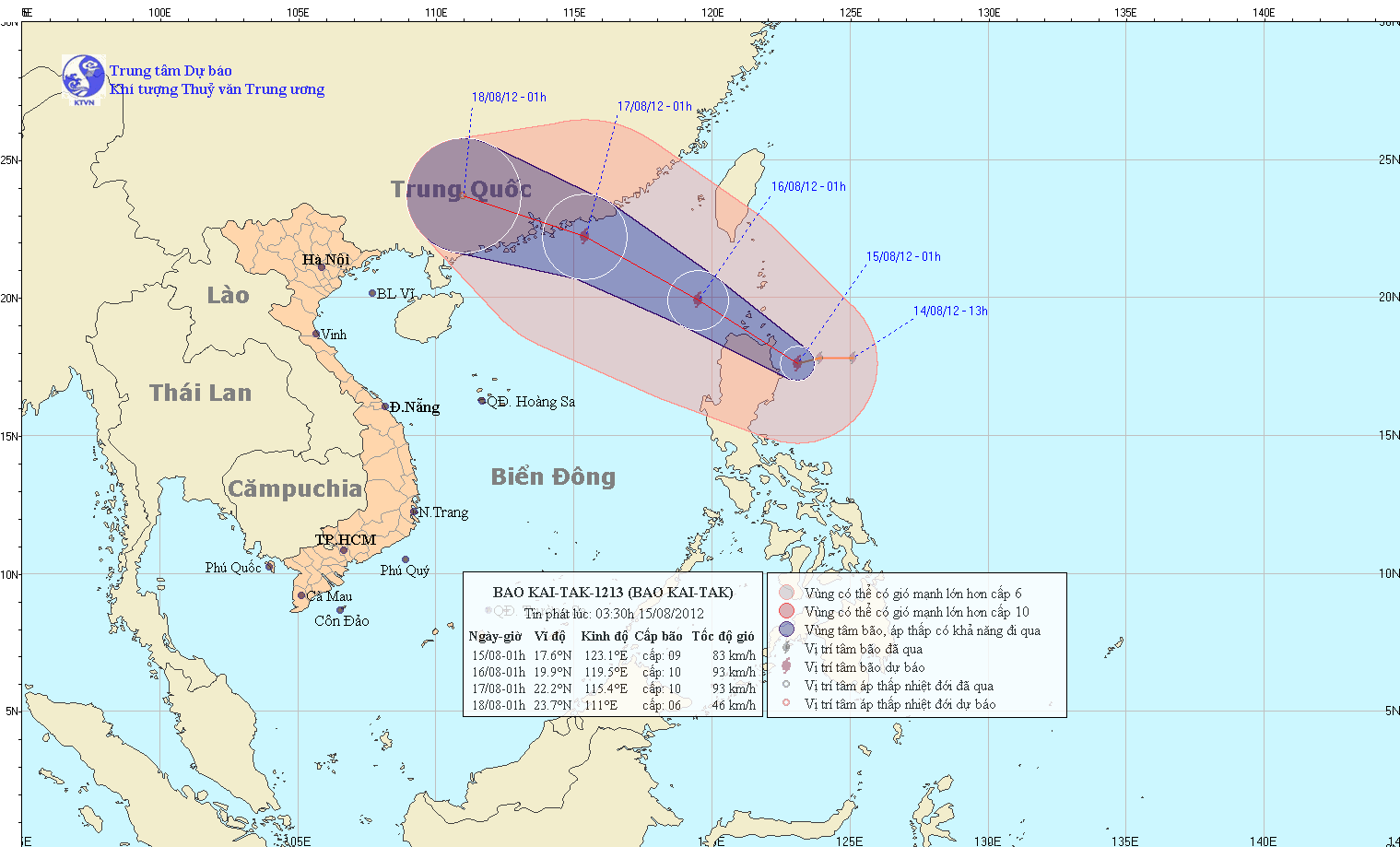 Đêm nay, bão Kai-Tak vào Biển Đông