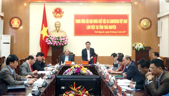 Trung ương Hội Nạn nhân chất độc Da cam/dioxin Việt Nam làm việc tại Thái Nguyên