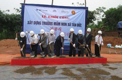 Trung tâm giao lưu văn hóa Việt - Hàn: Xây dựng Trường Mầm non Tân Đức