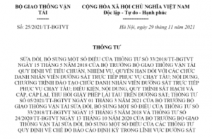 Bổ sung nhiệm vụ của Hội đồng sát hạch cấp giấy phép lái tàu