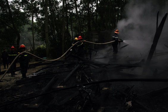 Xảy ra cháy tại Khu bảo tồn Làng nhà sàn dân tộc sinh thái