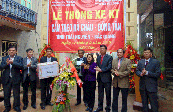 Thông xe kỹ thuật cầu treo Hà Châu - Đồng Tân