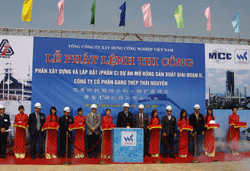 Phát lệnh khởi công phần C Dự án mở rộng sản xuất giai đoạn II của Công ty CP Gang thép Thái Nguyên