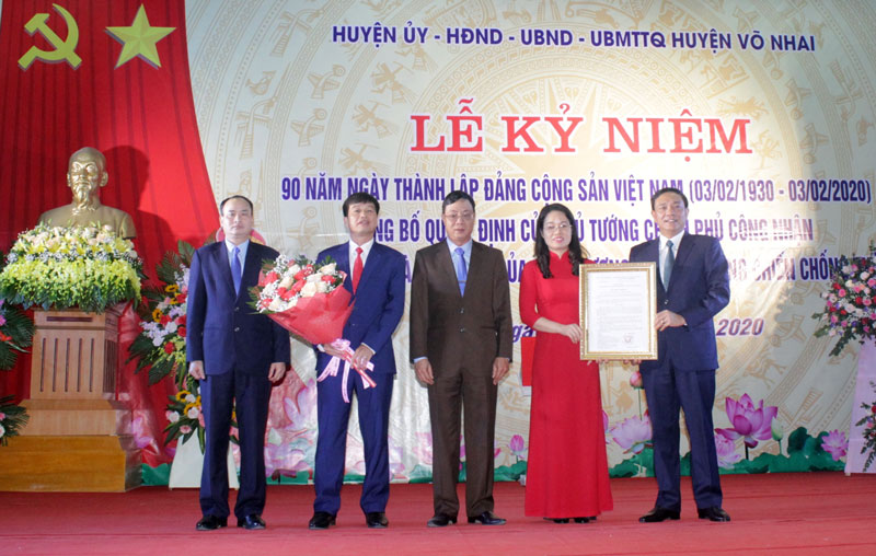 Công bố Quyết định công nhận huyện Võ Nhai là vùng ATK