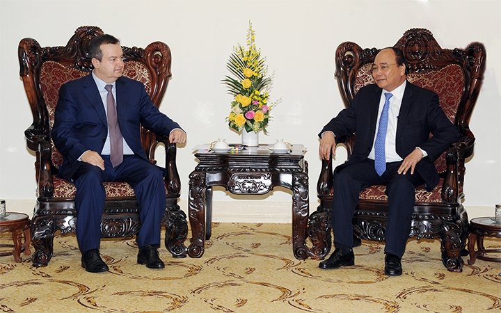 Thủ tướng Nguyễn Xuân Phúc tiếp Phó Thủ tướng thứ nhất, Bộ trưởng Ngoại giao Xéc-bi-a