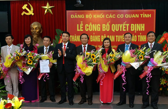 Thành lập Đảng bộ Ban Tuyên giáo Tỉnh ủy