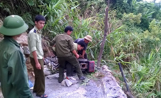 Ngăn chặn hoạt động khai thác khoáng sản trái phép tại xã Yên Lãng