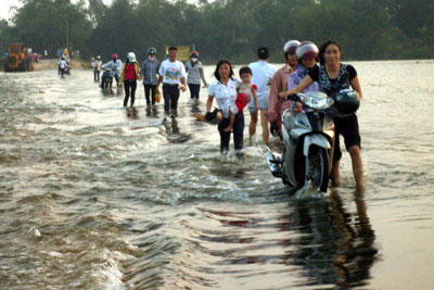 Không khí lạnh tăng cường gây mưa ở miền Trung