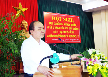 Giải phóng mặt bằng đảm bảo tiến độ dự án Nâng cấp Quốc lộ 1A đoạn Thanh Hóa - Cần Thơ và Quốc lộ 14