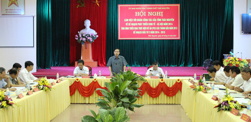 Đồng chí Chủ tịch UBND tỉnh làm việc với T.P Thái Nguyên