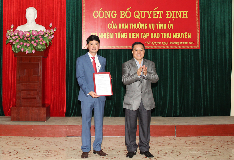 Công bố Quyết định bổ nhiệm Tổng Biên tập Báo Thái Nguyên