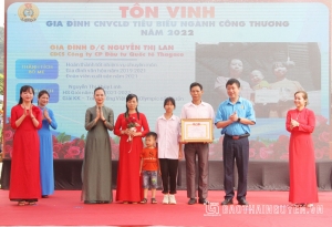 Công đoàn ngành Công Thương: Tôn vinh 68 gia đình tiêu biểu