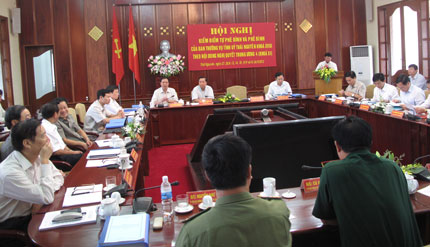 Ban Thường vụ Tỉnh uỷ tổ chức Hội nghị kiểm điểm tự phê bình và phê bình