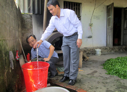 Kiểm tra các công trình nước sinh hoạt tập trung ở Đại Từ