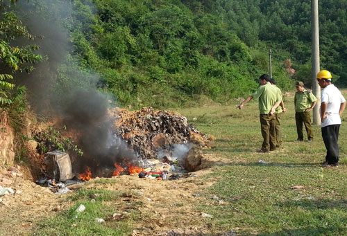 Tiêu hủy hàng hóa tịch thu