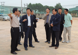 Kiểm tra tiến độ bồi thường giải phóng mặt bằng Dự án nhà máy may Hàn Quốc