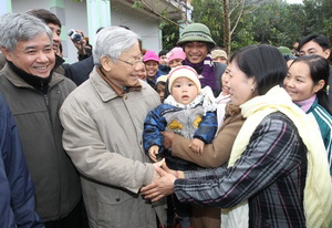 Tổng Bí thư Nguyễn Phú Trọng làm việc tại Yên Bái