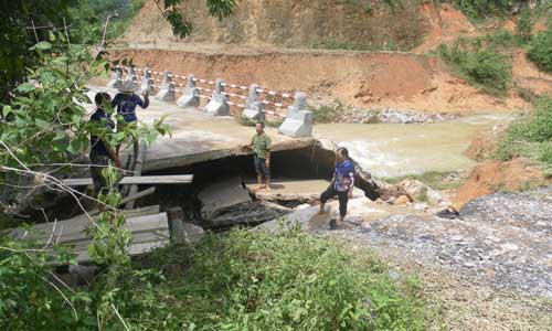 Mưa lớn gây thiệt hại nặng cho một số xã của huyện Võ Nhai