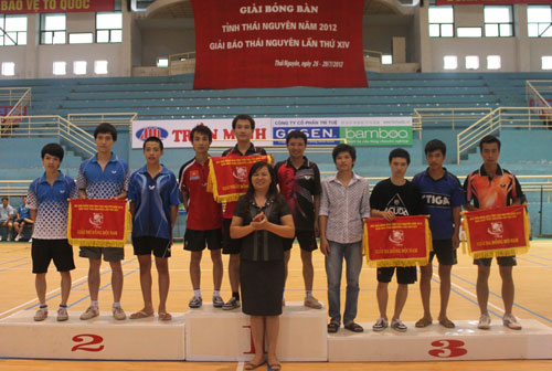 Kết thúc giải Bóng bàn tỉnh năm 2012 – Giải Báo Thái Nguyên lần thứ XIV
