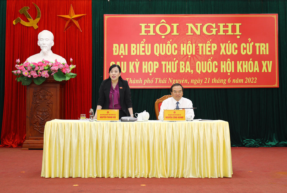 Đồng chí Bí thư Tỉnh uỷ Nguyễn Thanh Hải tiếp xúc cử tri TP. Thái Nguyên