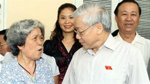 Tổng Bí thư Nguyễn Phú Trọng tiếp xúc cử tri Hà Nội