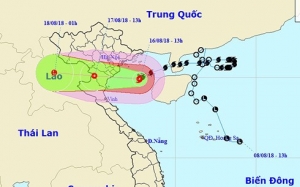 Bão số 4 đang quần thảo ở khu vực trú đậu tàu trên đảo Bạch Long Vĩ