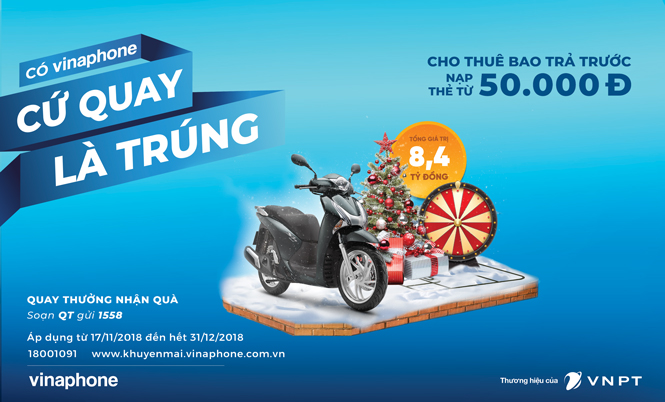 Thái Nguyên: 3 chủ thuê bao mạng Vinaphone trúng giải xe máy SH 125i