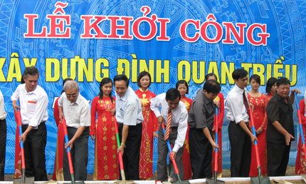 Khởi công xây dựng Đình Quan Triều