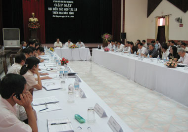 Gặp mặt các chủ nhiệm HTX để tháo gỡ vướng mắc