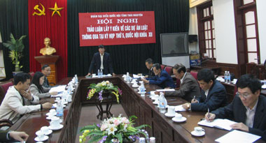 Thái Nguyên: Lấy ý kiến vào các dự án luật