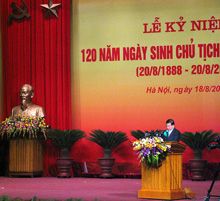 Kỷ niệm trọng thể 120 năm Ngày sinh Chủ tịch Tôn Đức Thắng