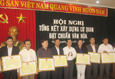 53 đơn vị, cơ quan đạt danh hiệu Cơ quan văn hóa