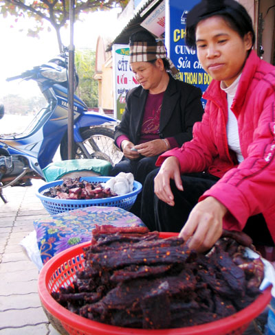 Thịt trâu khô - đặc sản vùng Tây Bắc